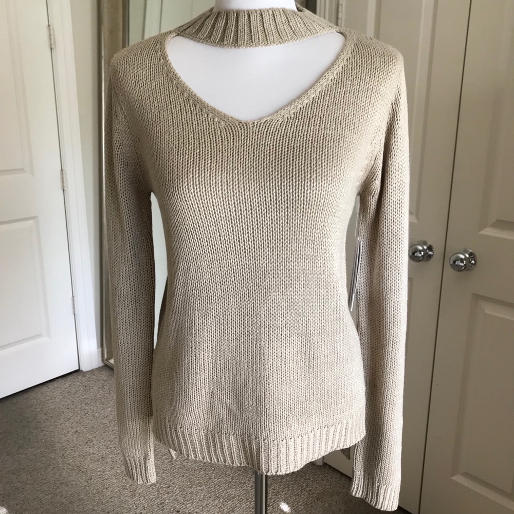 Design Lab Lord & Taylor Tan Sweater